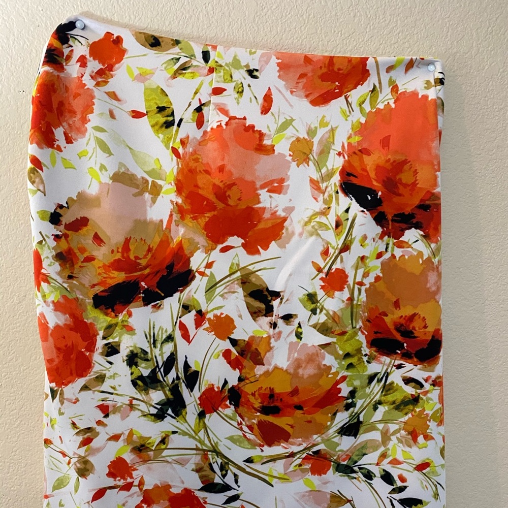 Floral pencil skirt